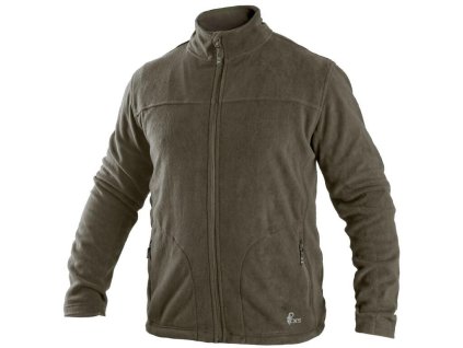 Mikina CXS GRANBY, pánská, fleece, khaki (Velikost S)