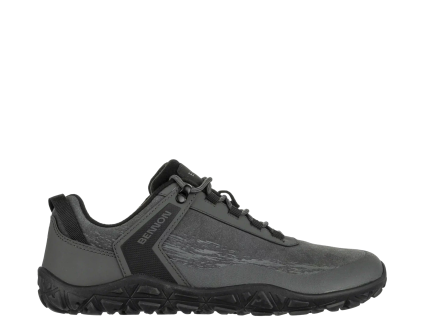 BENNON BAREFOOT OUTDOOR GREY - Kožená barefoot obuv šedá (Velikost 48)