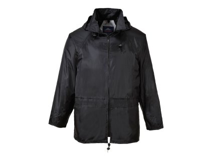 PORTWEST CLASSIC S440 - Nepromokavá lehká bunda do deště s kapucí - černá (Velikost 7XL)