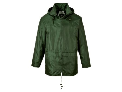 PORTWEST CLASSIC S440 - Nepromokavá lehká bunda do deště s kapucí - olivově zelená (Velikost 5XL)